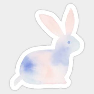 Watercolor Abstract  Cute Bunny Sticker